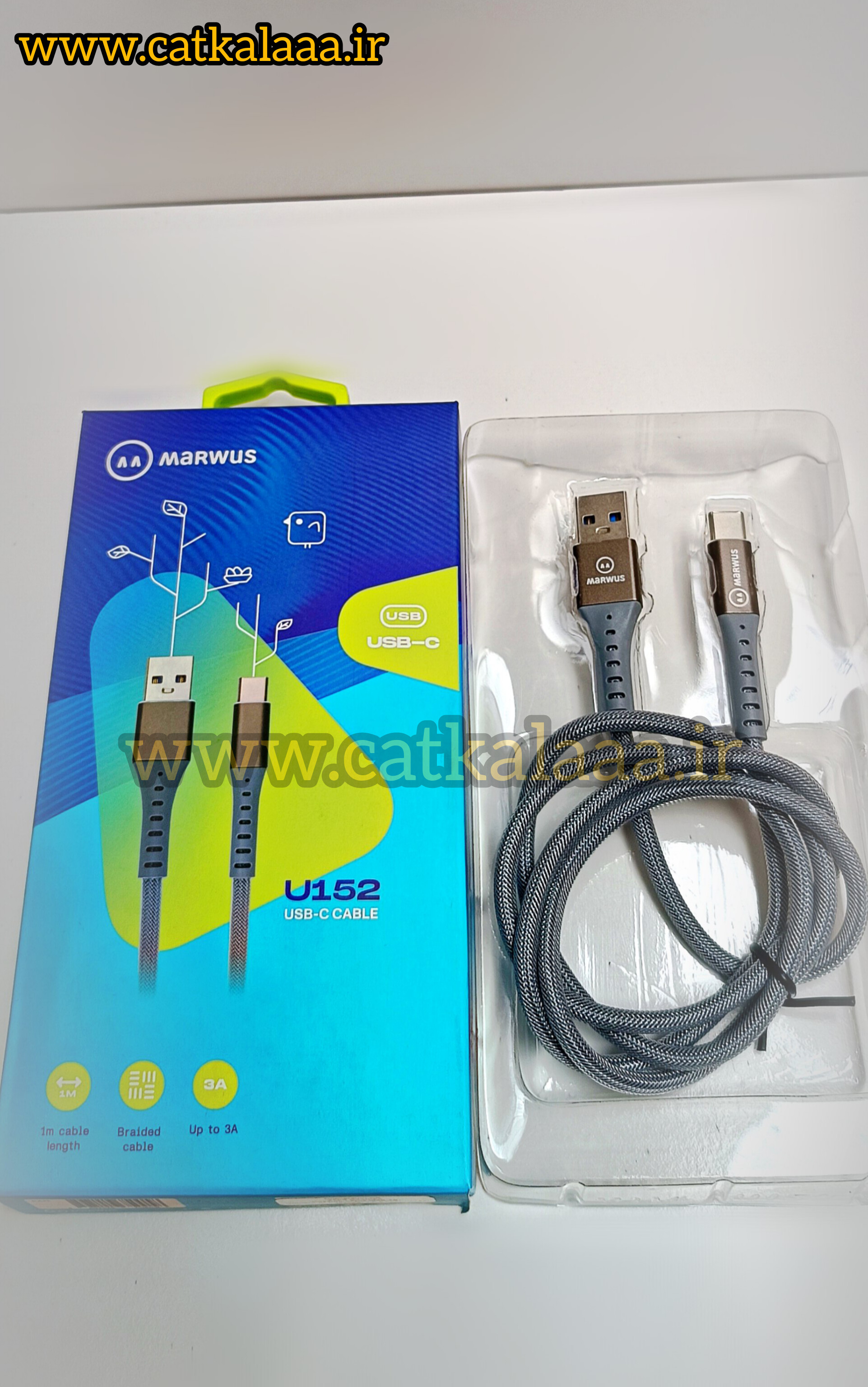 کابل شارژر تایپ سی برزنتی U152